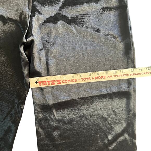 Donna Karan New York Black Satin Wide Leg Pants M Elastic Waist Lounge - Picture 4 of 12